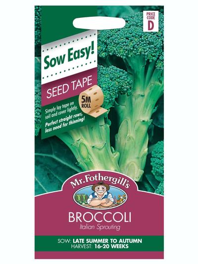 Mr Fothergills Broccoli Italian Sprouting Seed Tape