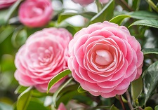 camellia bushes, camellias, flowering shrubs