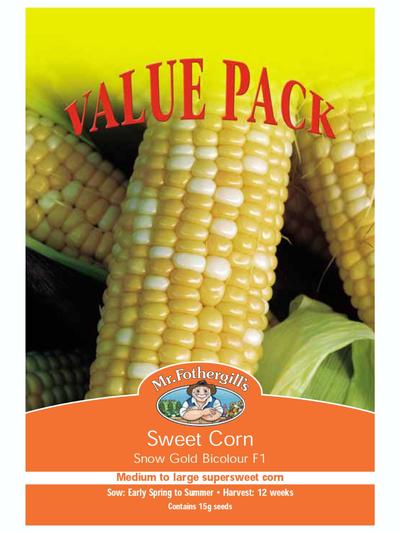 Mr Fothergills Sweet Corm Snow Gold Bicolour Value Pack
