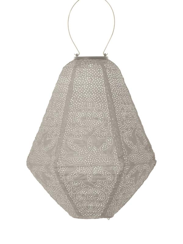 Lantern Can 30cm Light Taupe Marrakesh