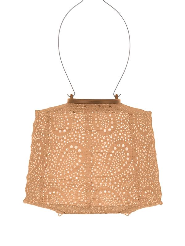 Lantern Lampshade 20cm Apricot Paisley  