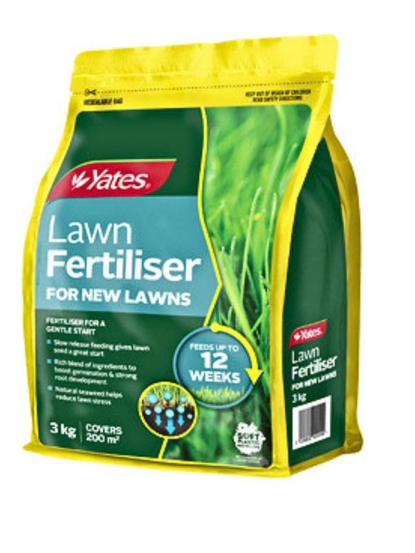 Yates Lawn Fertiliser New Lawns 3kg