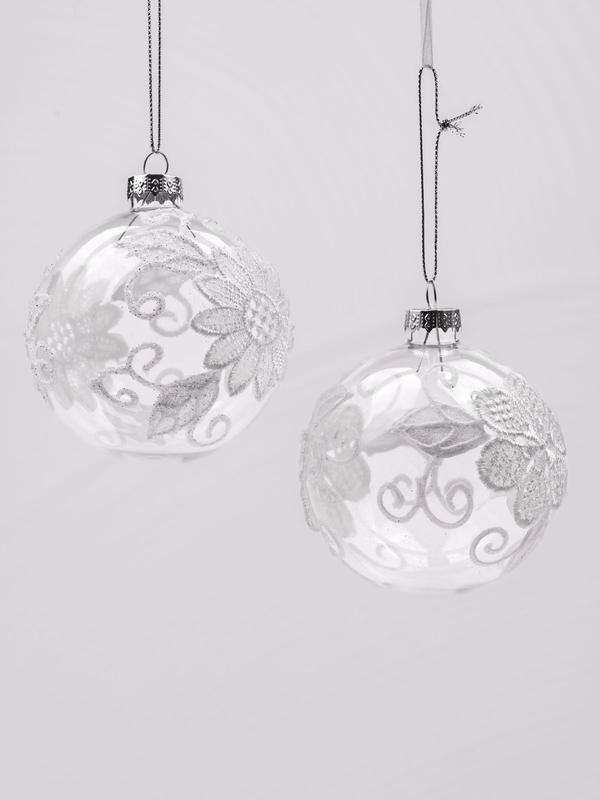 Stellar Glass Baubles with Lace Finish