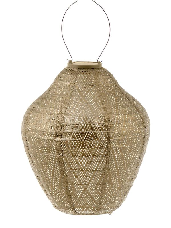 Lumiz Lantern Jar 30cm Gold Ikat