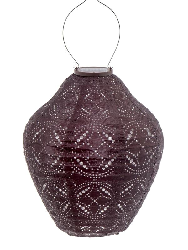 Lumiz Lantern Jar 30cm Plum Mandela