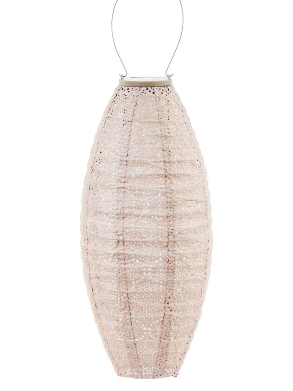 Lumiz Lantern Long Oval 20cm Soft Blush Bazaar