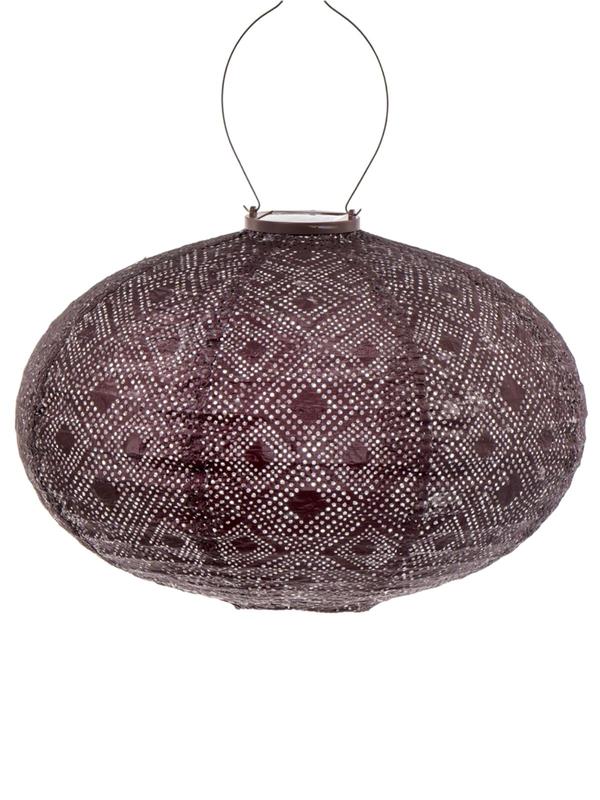 Lumiz Lantern Oval 40cm Plum Mosaic