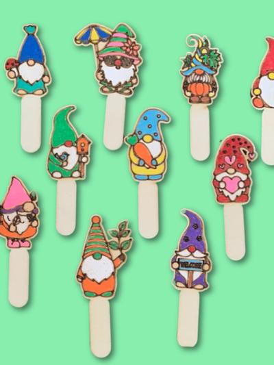 Kids DIY Mini Garden Gnome Stakes