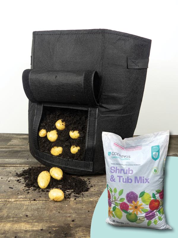 Shrub & Tub 25L + Felt Potato Bag Combo