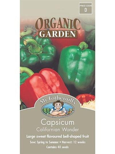 Mr Fothergills Capsicum Californian Wonder (Organic) Seeds