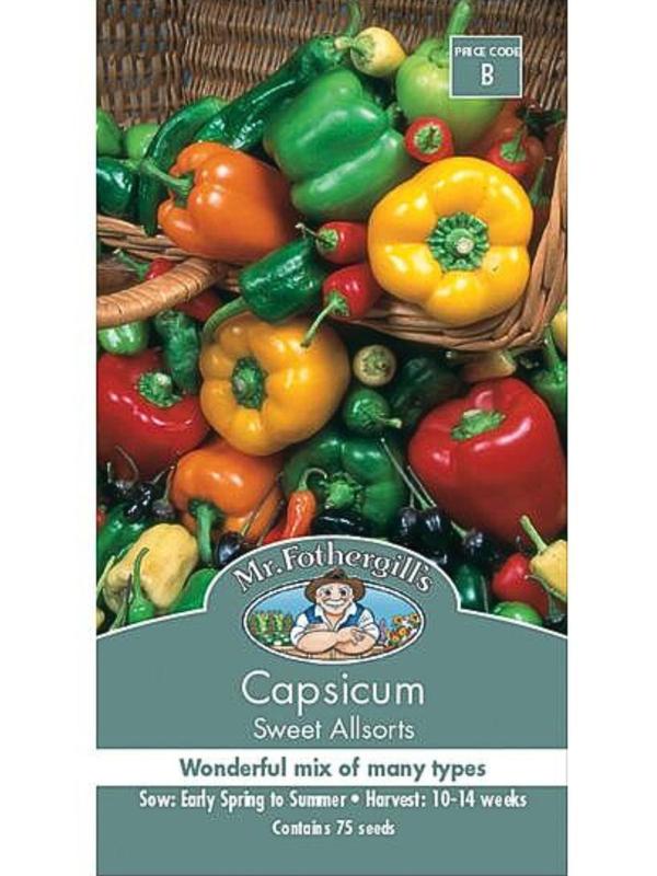 Mr Fothergills Capsicum Sweet Allsorts Mixed Seeds