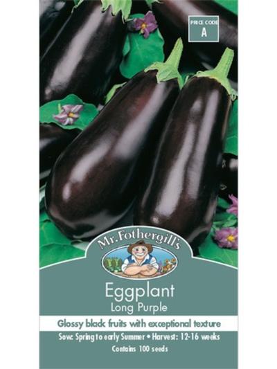 Mr Fothergills Eggplant Early Long Purple Seeds