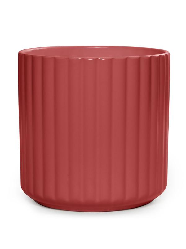 Ribbed Cylinder Pot Dusk 17cm