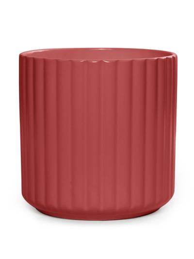 Ribbed Cylinder Pot Dusk 17cm