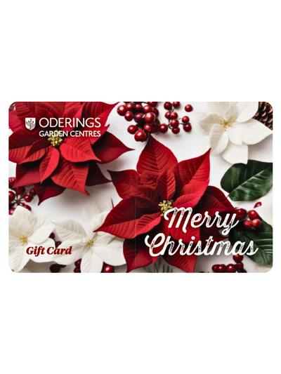 Xmas Poinsettia Gift Card