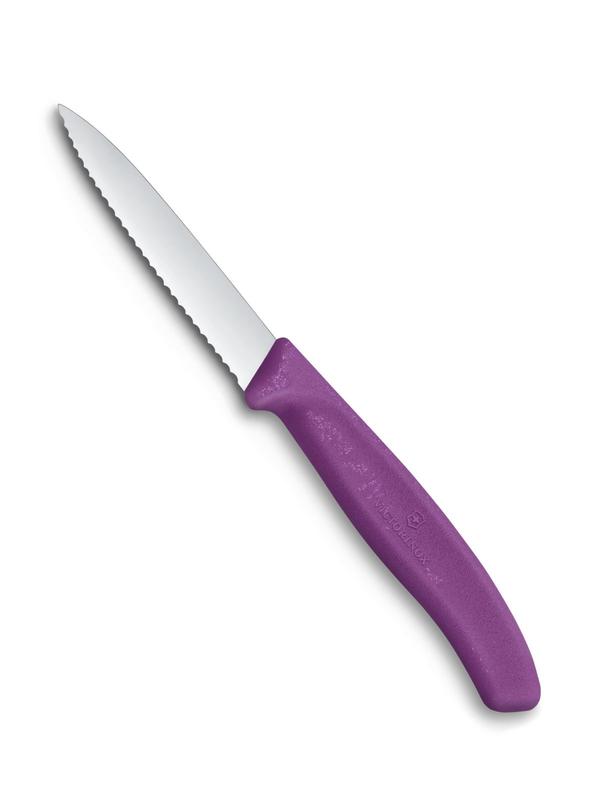 Victorinox Swiss Classic Wavy Edge Paring Knife 8cm – Eggplant Purple