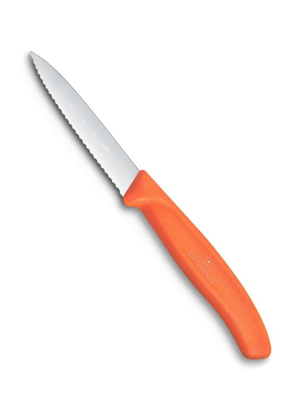 Victorinox Swiss Classic Wavy Edge Paring Knife 8cm – Tangerine Orange