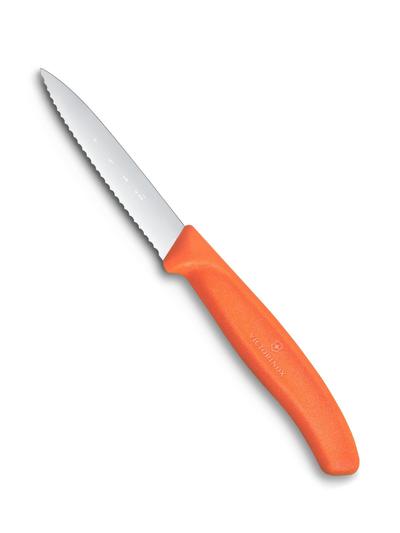 Victorinox Swiss Classic Wavy Edge Paring Knife 8cm – Tangerine Orange
