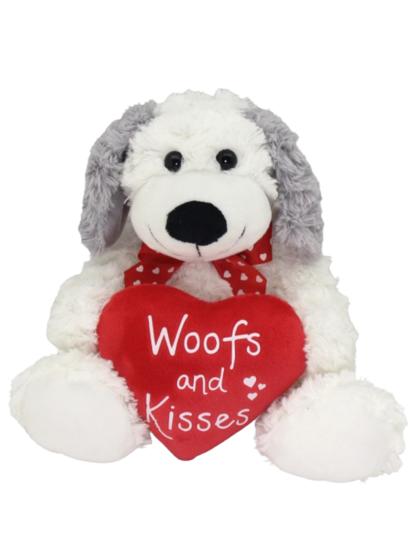 Valentine&acute;s Woof & Kisses Dog 35cm