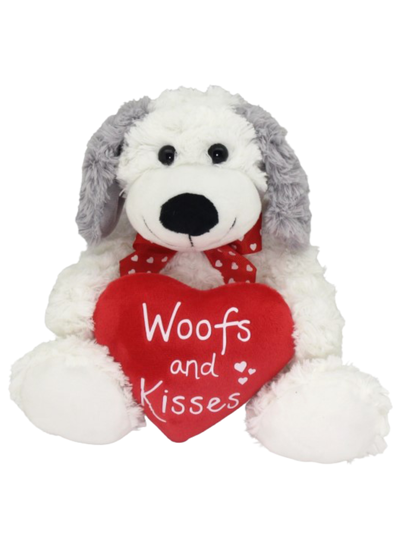 Valentine&acute;s Woof & Kisses Dog 35cm